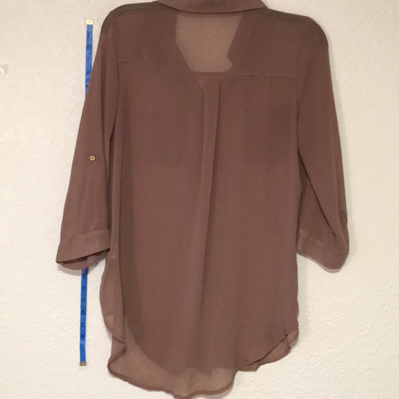 Sheer button down top - Picture 2 of 7